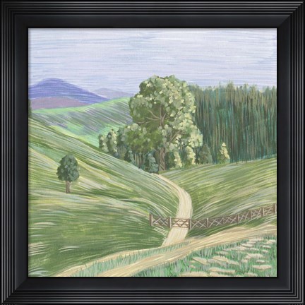 Framed Hill Lines I Print