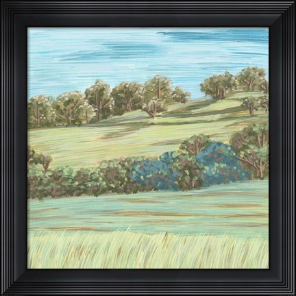 Framed Hill Lines II Print