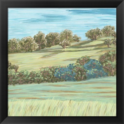 Framed Hill Lines II Print