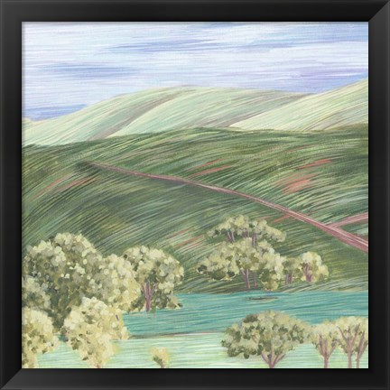 Framed Hill Lines III Print