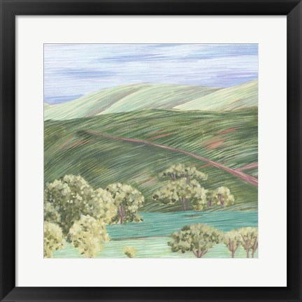 Framed Hill Lines III Print