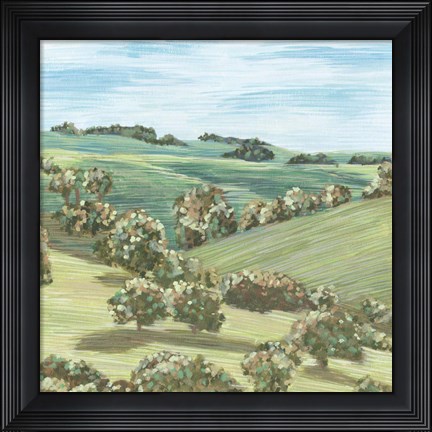 Framed Hill Lines V Print