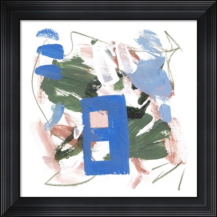 Framed Sea Square VI Print