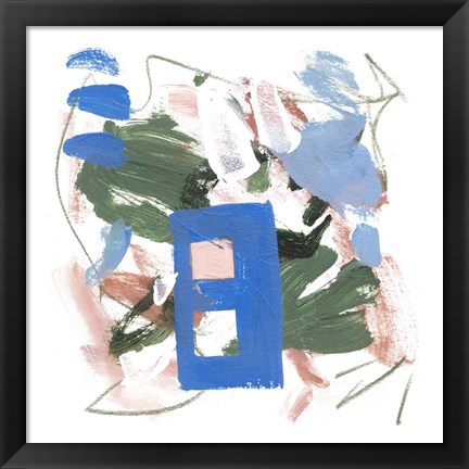 Framed Sea Square VI Print