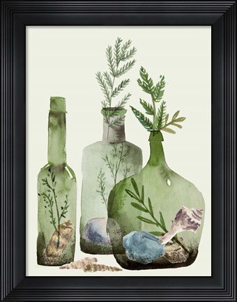 Framed Ocean in a Bottle II Print