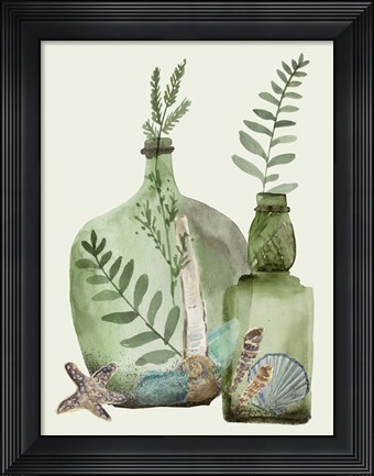 Framed Ocean in a Bottle III Print