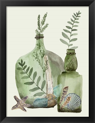 Framed Ocean in a Bottle III Print