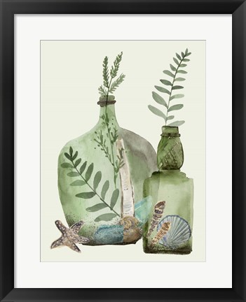 Framed Ocean in a Bottle III Print
