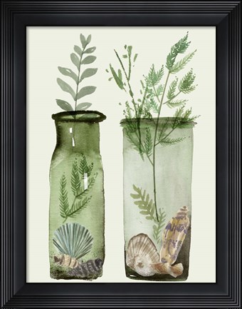 Framed Ocean in a Bottle V Print
