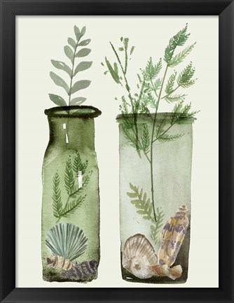 Framed Ocean in a Bottle V Print