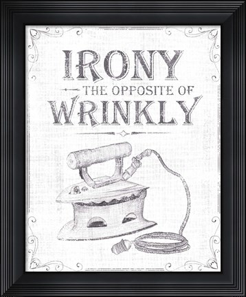 Framed Laundry Today II Print