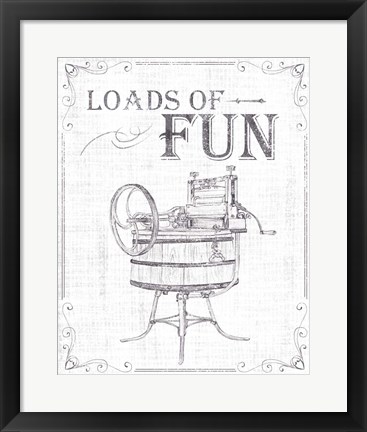 Framed Laundry Today IV Print