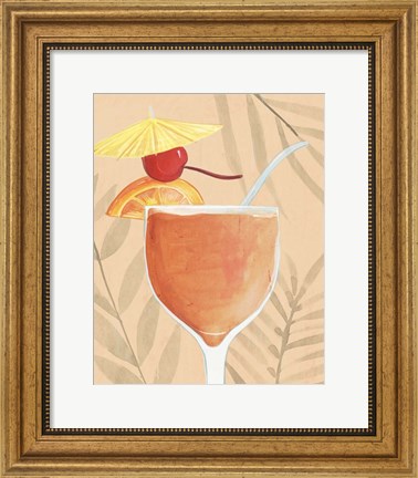 Framed Tropical Cocktail I Print