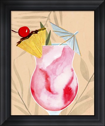 Framed Tropical Cocktail II Print