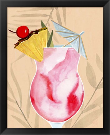 Framed Tropical Cocktail II Print