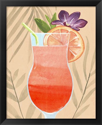 Framed Tropical Cocktail III Print