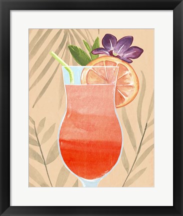 Framed Tropical Cocktail III Print