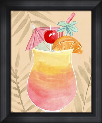 Framed Tropical Cocktail IV Print