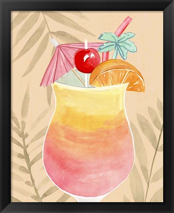 Framed Tropical Cocktail IV Print