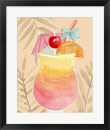 Framed Tropical Cocktail IV Print