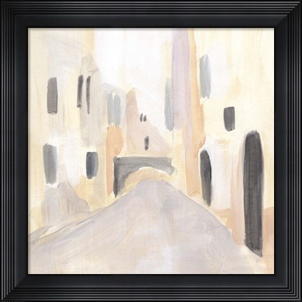 Framed Pastel Streets I Print