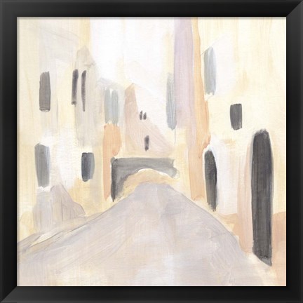 Framed Pastel Streets I Print