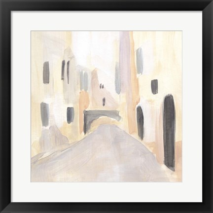 Framed Pastel Streets I Print