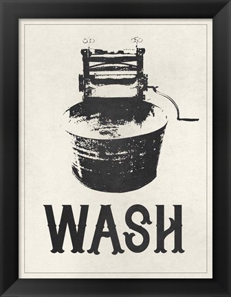 Framed Vintage Laundry III Print