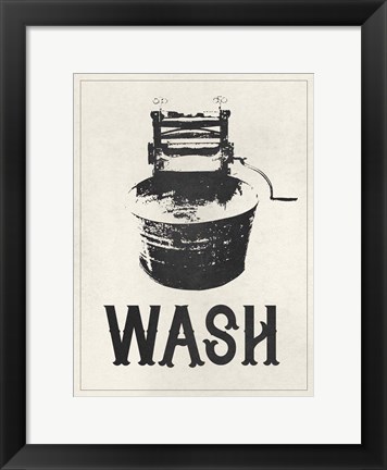 Framed Vintage Laundry III Print