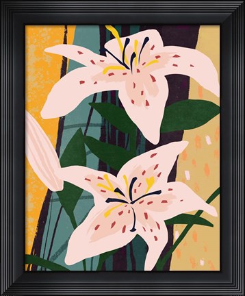Framed Lily Collage II Print