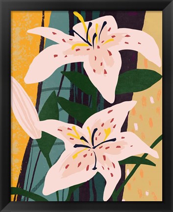 Framed Lily Collage II Print
