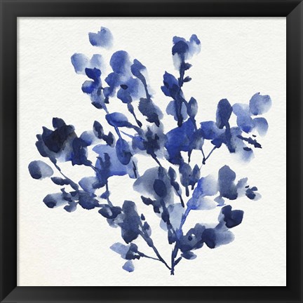 Framed Cobalt Blossom I Print