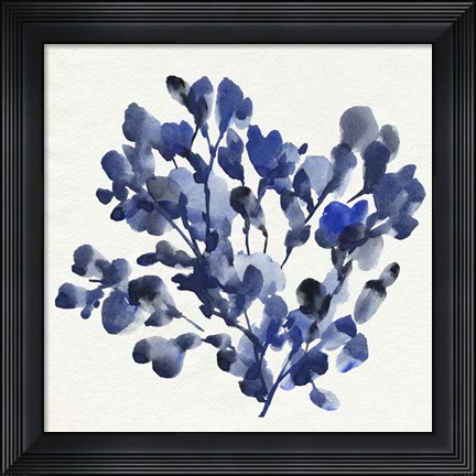 Framed Cobalt Blossom II Print