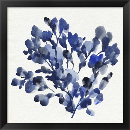 Framed Cobalt Blossom II Print