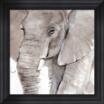 Framed Elephant Grooves I Print