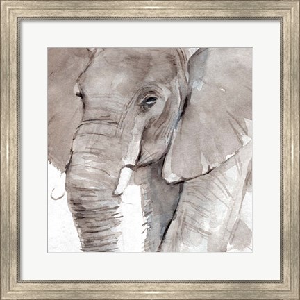 Framed Elephant Grooves I Print
