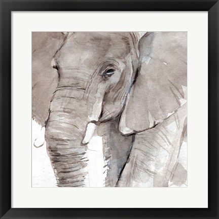 Framed Elephant Grooves I Print