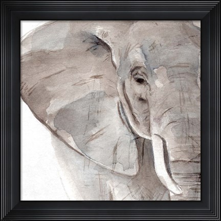 Framed Elephant Grooves II Print
