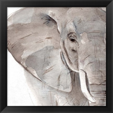 Framed Elephant Grooves II Print