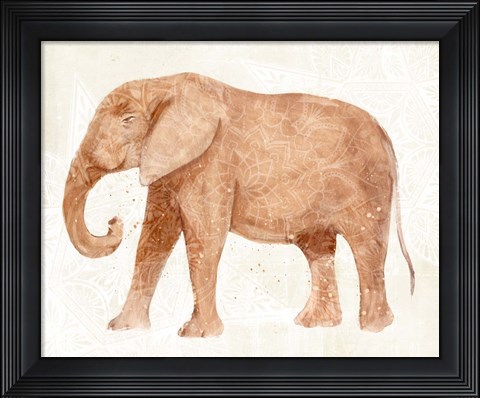 Framed Elephant Wisdom I Print