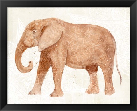 Framed Elephant Wisdom I Print