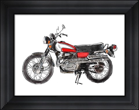 Framed Two Wheels II Print