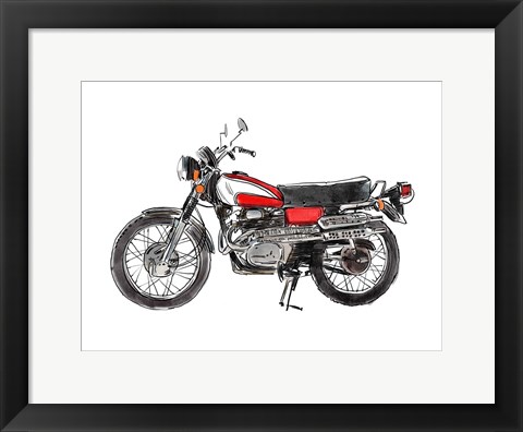 Framed Two Wheels II Print