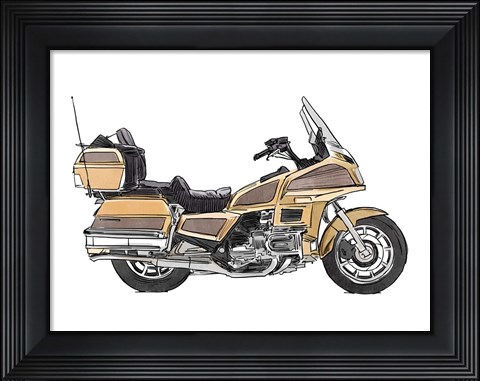 Framed Two Wheels III Print