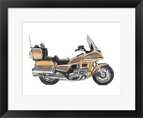 Framed Two Wheels III Print