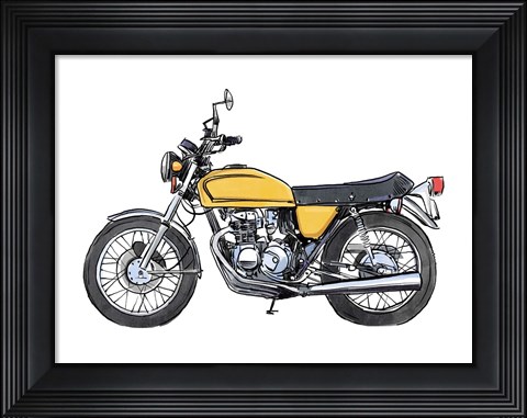 Framed Two Wheels IV Print