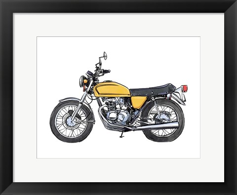 Framed Two Wheels IV Print