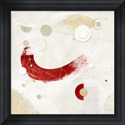 Framed Galassia # 3 (Rosso) Print