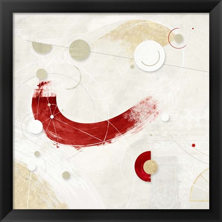 Framed Galassia # 3 (Rosso) Print