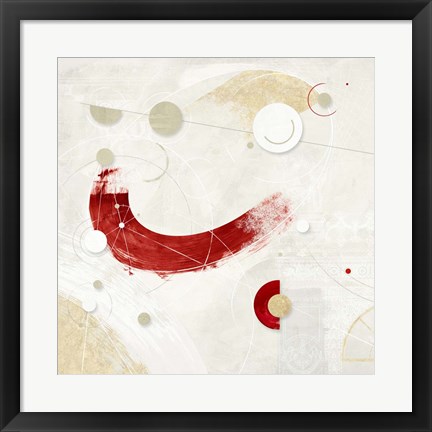 Framed Galassia # 3 (Rosso) Print